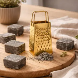 Mini Rasp Goud amberblokje