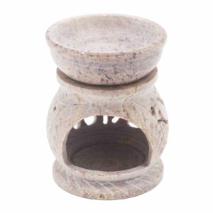 Speksteen Oliebrander 8cm - Olifant