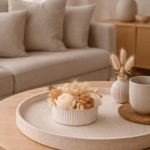 Geurig Mini-boeket met droogbloemen | White Musk & Golden Maple
